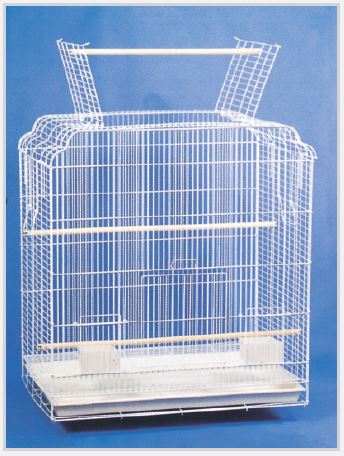 Open Top Play Cage White by TSI